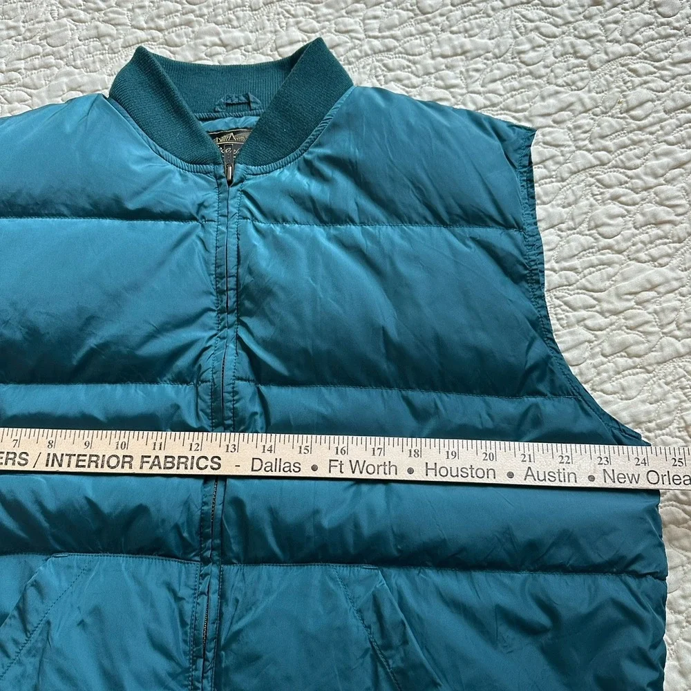 VTG Eddie Bauer Puffer Vest Jacket Men's Large Premium Goose Down Blue‎ 6731